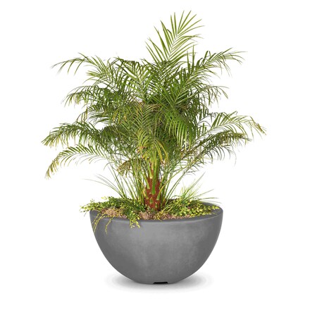 The Outdoor Plus 30 Round Luna Planter Bowl - GFRC Concrete - Natural Gray - OPT-LUNPO30-NGY
